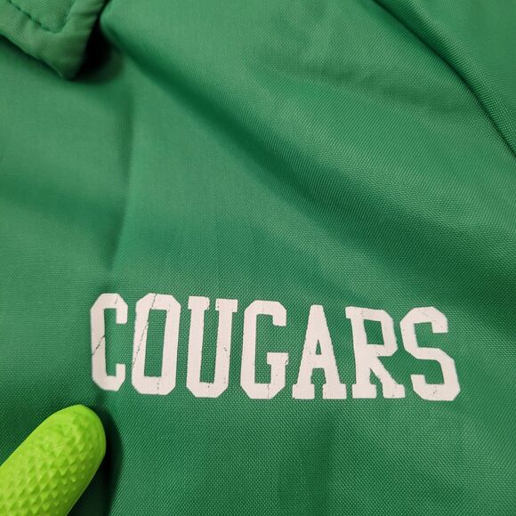 Vintage 80s Chalk-Line Coach Jacket Small 23x28 Green Cougars - Picture 12 of 16